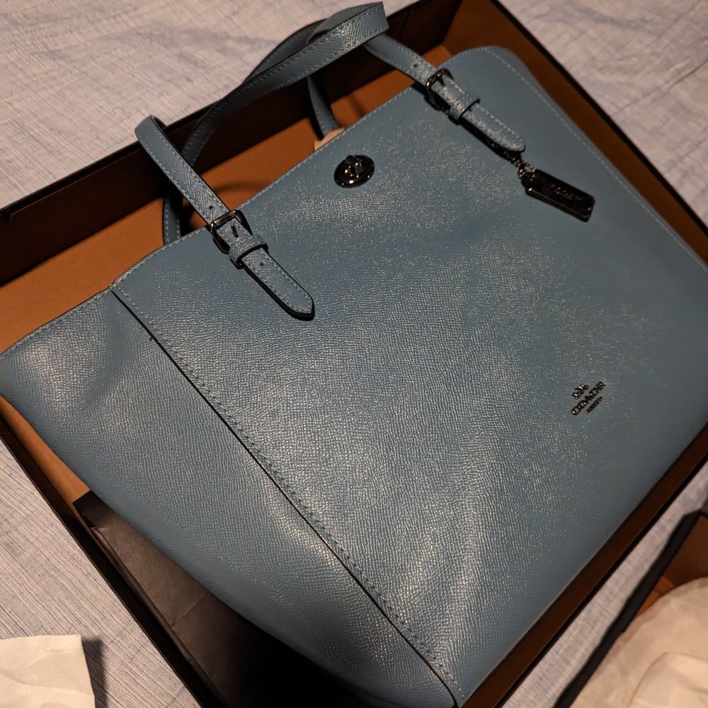 Coach Laptop Tote in Crossgrain Leather